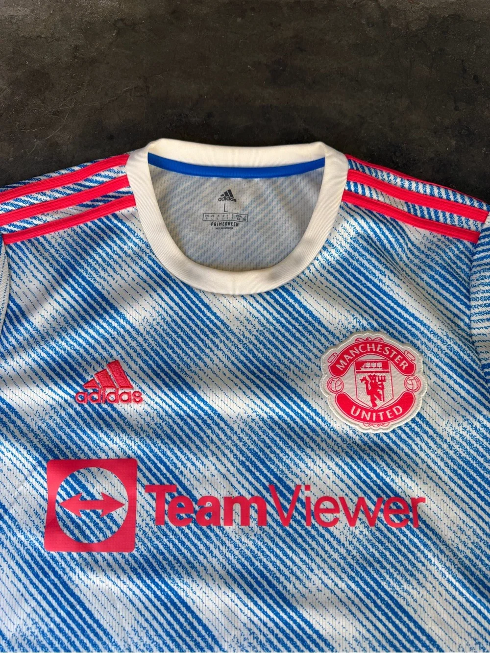 Manchester United Jersey Away Football Shirt 2021 - 2022 ADIDAS Men Size Large